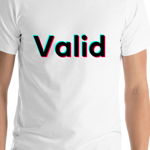 Valid T-Shirt - White - TikTok Trends - Shirt Close-Up View