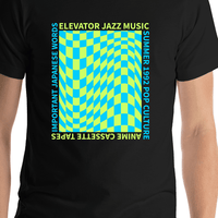 Thumbnail for Vaporwave Aesthetic T-Shirt - Black - Shirt Close-Up View