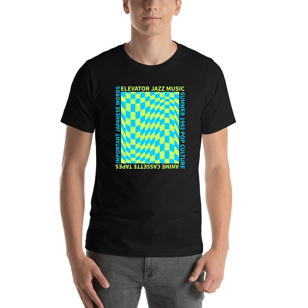 Vaporwave Aesthetic T-Shirt - Black - Shirt View