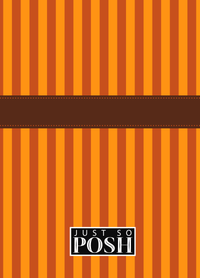 Thumbnail for Personalized Vertical Stripes I Journal - Shades of Orange - Ribbon Nameplate - Back View