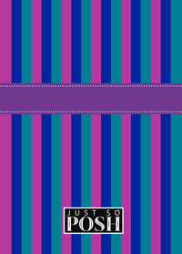 Thumbnail for Personalized Vertical Stripes II Journal - Blue and Purple - Circle Ribbon Nameplate - Back View