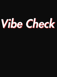 Thumbnail for Vibe Check T-Shirt - Black - Decorate View