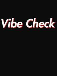 Thumbnail for Vibe Check T-Shirt - Black - Decorate View