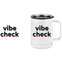 Thumbnail for Vibe Check Coffee Mug Tumbler with Handle (15 oz) - TikTok Trends - Design View