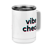 Thumbnail for Vibe Check Coffee Mug Tumbler with Handle (15 oz) - TikTok Trends - Front Right View