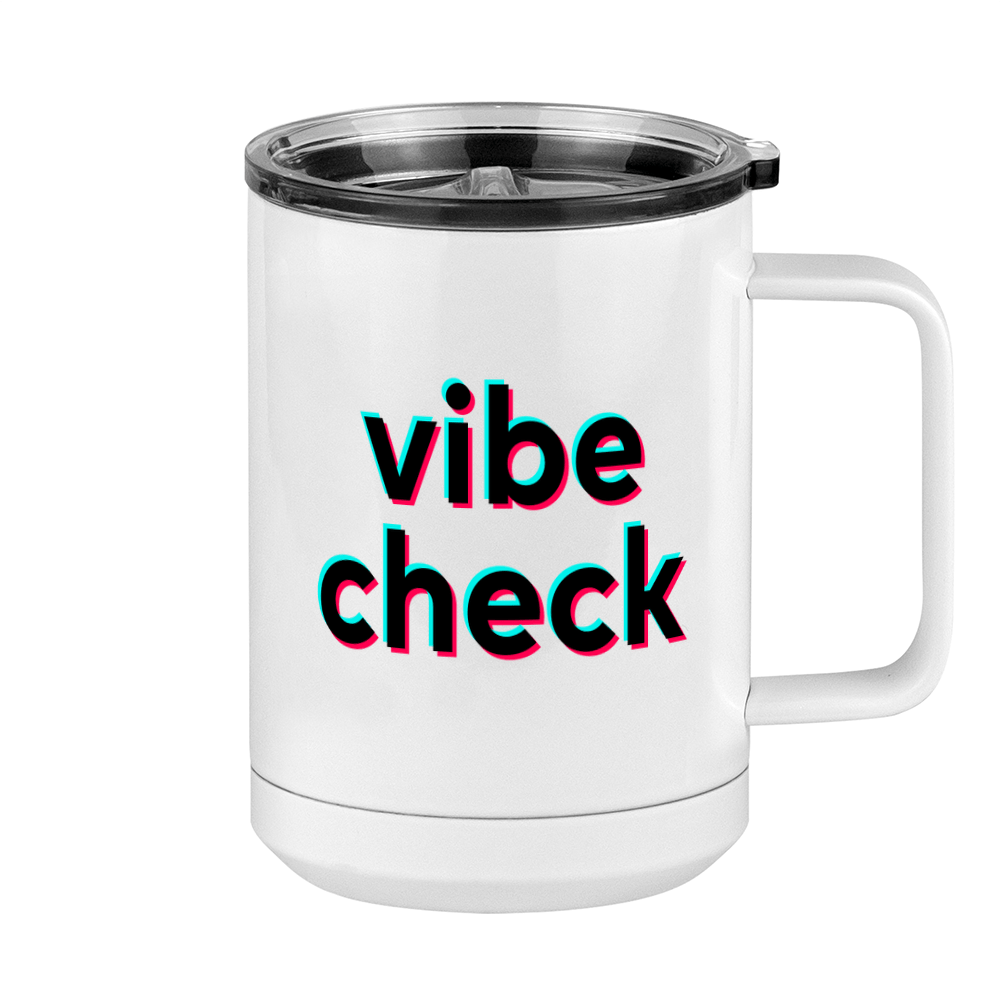 Vibe Check Coffee Mug Tumbler with Handle (15 oz) - TikTok Trends - Right View