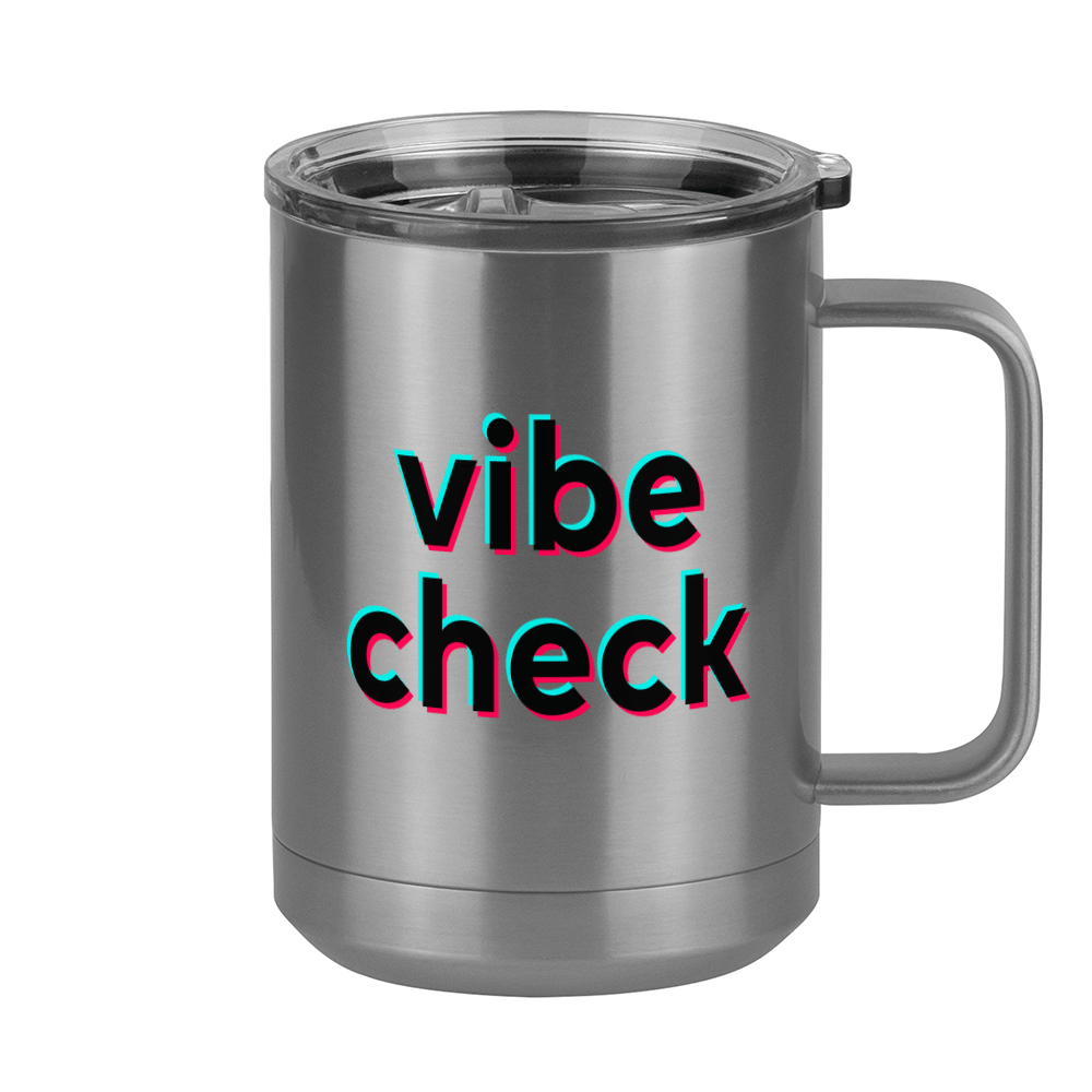 Vibe Check Coffee Mug Tumbler with Handle (15 oz) - TikTok Trends - Right View