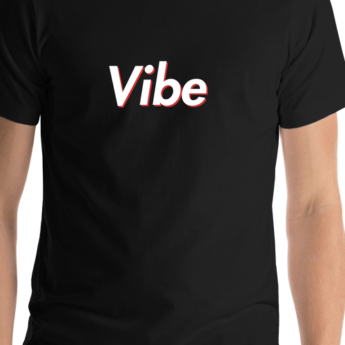 Vibe T-Shirt - Black - Shirt Close-Up View