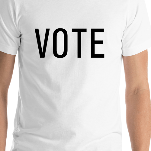 Vote T-Shirt - White - Shirt Close-Up View