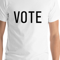 Thumbnail for Vote T-Shirt - White - Shirt Close-Up View