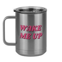 Thumbnail for Wake Me Up Coffee Mug Tumbler with Handle (15 oz) - Left View