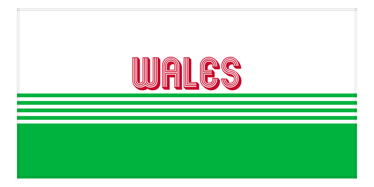 Personalized Wales Beach Towel - Front View