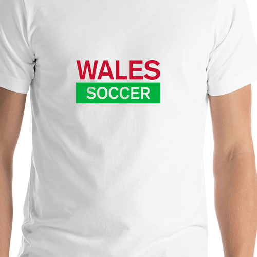 Wales Soccer T-Shirt - White - Shirt Close-Up View