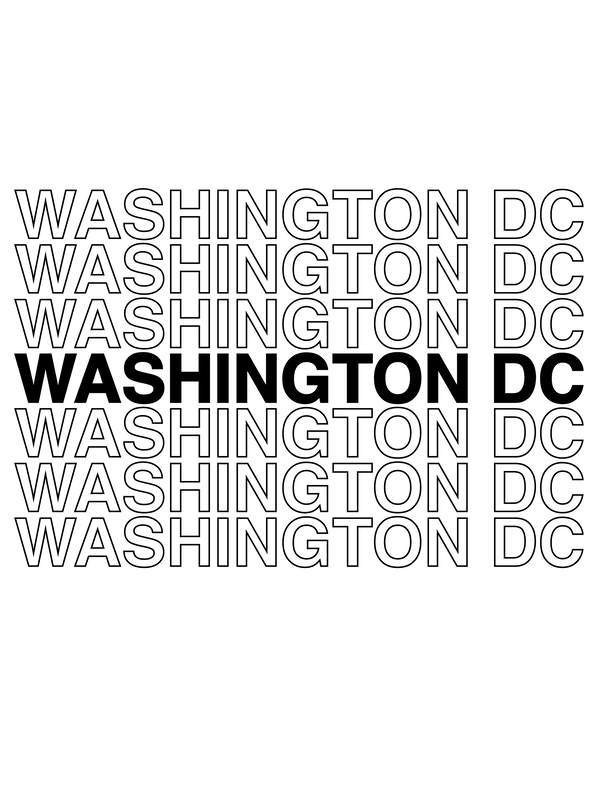 Washington DC T-Shirt - White - Decorate View