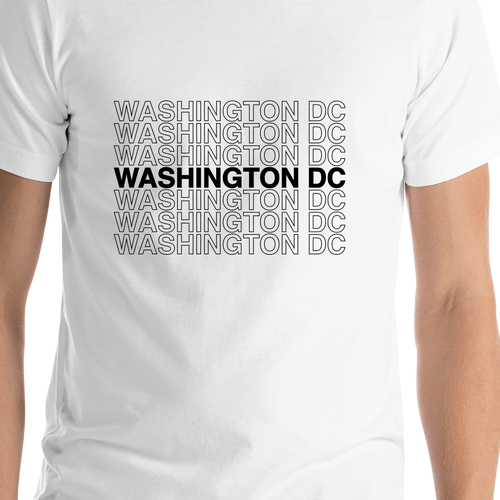 Washington DC T-Shirt - White - Shirt Close-Up View