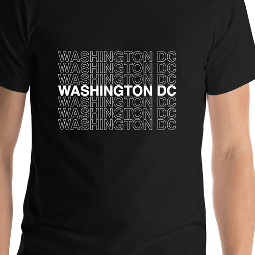 Washington DC T-Shirt - Black - Shirt Close-Up View