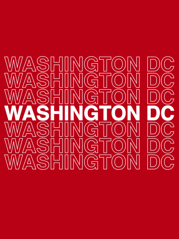 Washington DC T-Shirt - Red - Decorate View