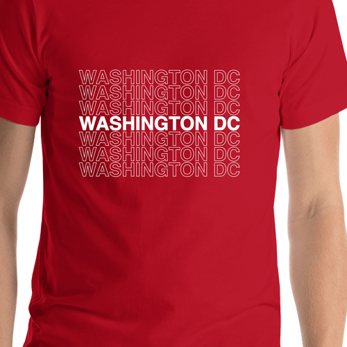Washington DC T-Shirt - Red - Shirt Close-Up View