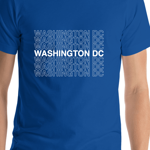 Washington DC T-Shirt - Blue - Shirt Close-Up View