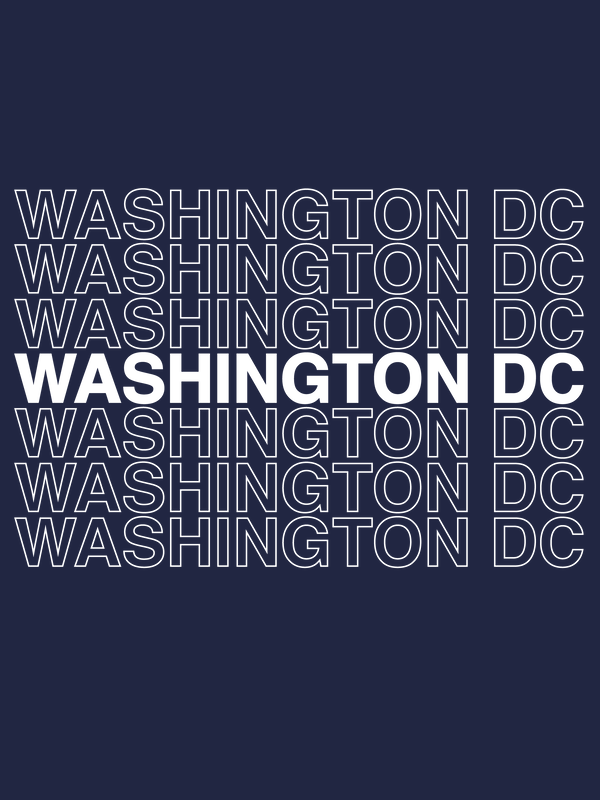 Washington DC T-Shirt - Navy Blue - Decorate View