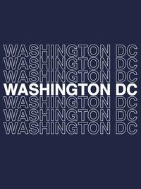 Thumbnail for Washington DC T-Shirt - Navy Blue - Decorate View