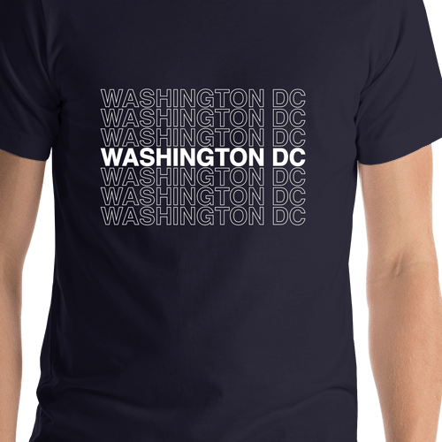 Washington DC T-Shirt - Navy Blue - Shirt Close-Up View