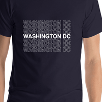 Thumbnail for Washington DC T-Shirt - Navy Blue - Shirt Close-Up View