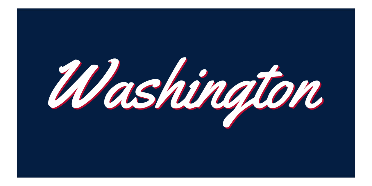 Personalized Washington Beach Towel - Front View