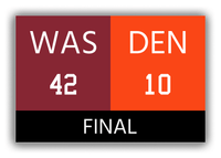 Thumbnail for Washington vs Denver Canvas Wrap & Photo Print - 1987 1988 Football Championship - Front View