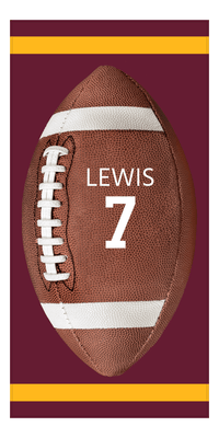 Thumbnail for Personalized Washington Football Beach Towel - Front View