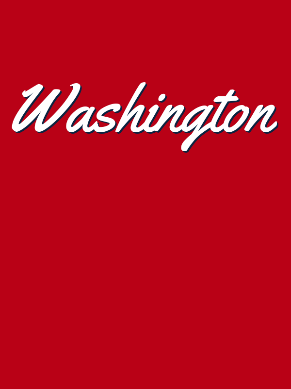 Personalized Washington T-Shirt - Red - Decorate View