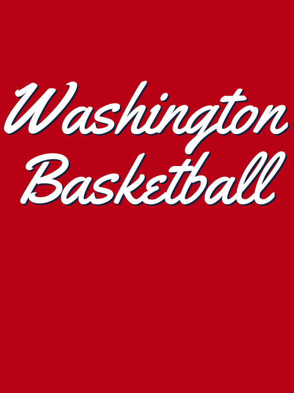 Personalized Washington Basketball T-Shirt - Red - Decorate View