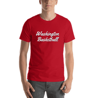 Thumbnail for Personalized Washington Basketball T-Shirt - Red - Shirt View