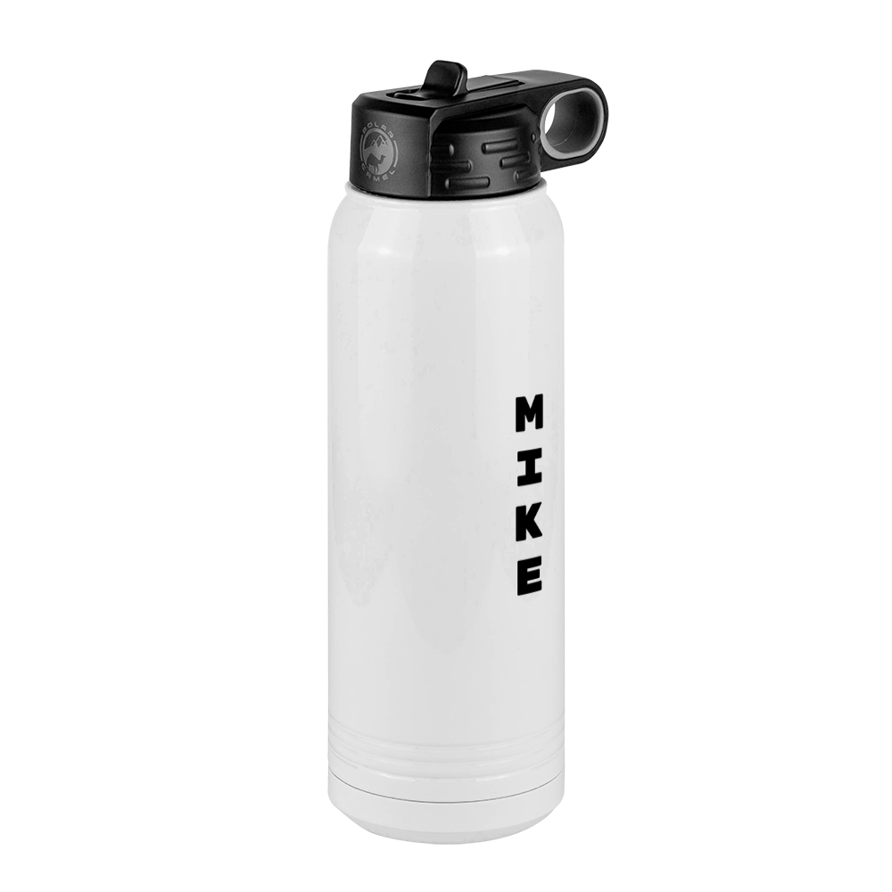 Personalized Water Bottle (30 oz) - Vertical Text - Front Right View