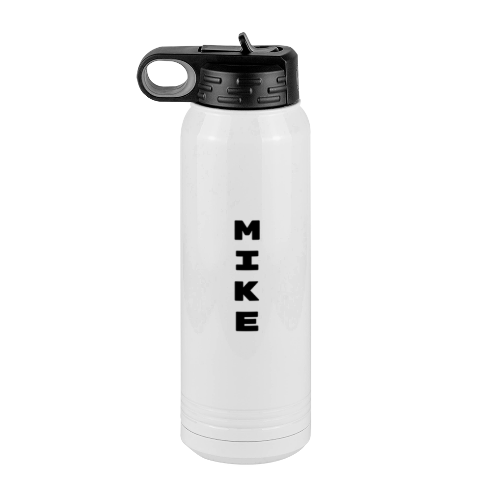 Personalized Water Bottle (30 oz) - Vertical Text - Left View