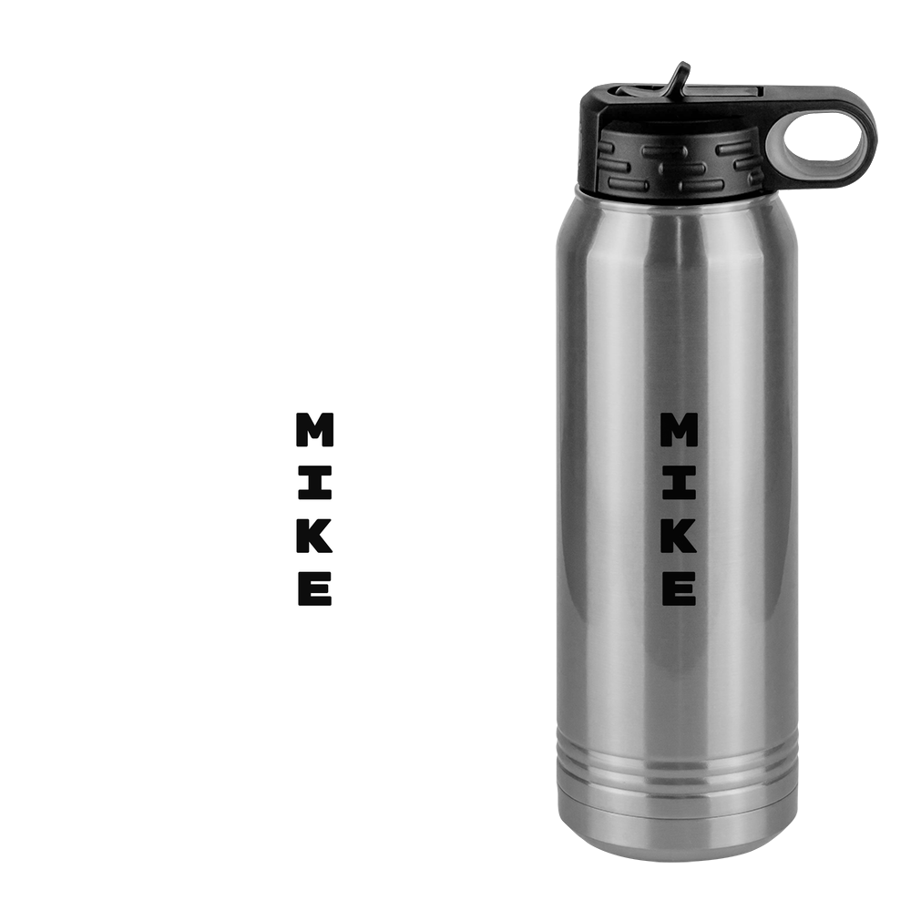 Personalized Water Bottle (30 oz) - Vertical Text - Design View