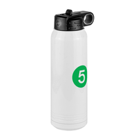 Thumbnail for Personalized Water Bottle (30 oz) - New York Subway 5 Train - Front Right View