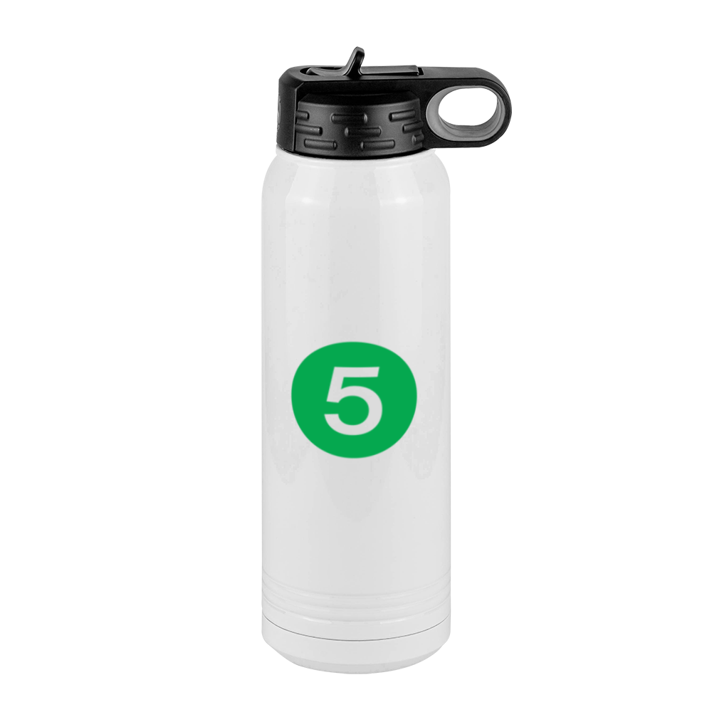 Personalized Water Bottle (30 oz) - New York Subway 5 Train - Right View