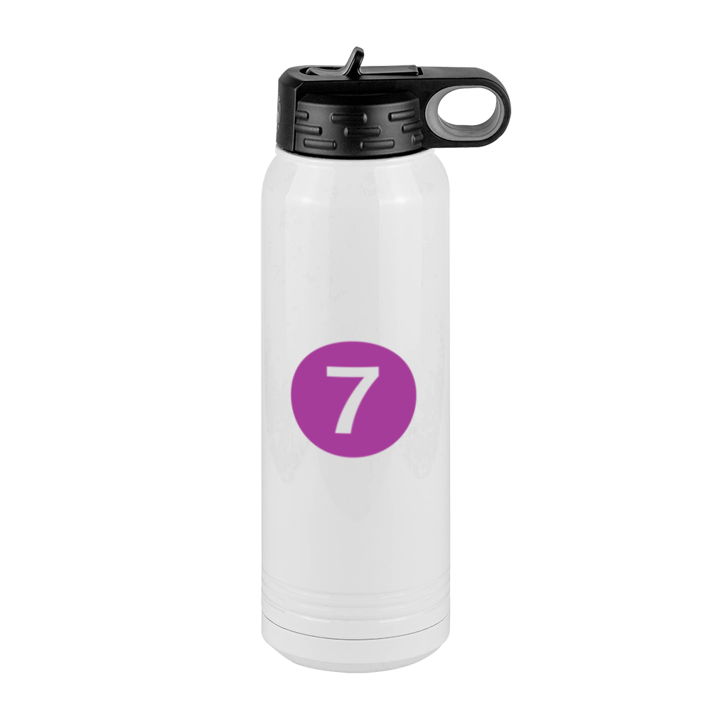 Personalized Water Bottle (30 oz) - New York Subway 7 Train - Right View