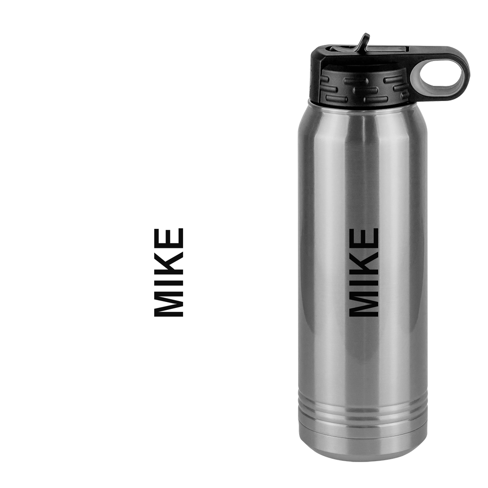 Personalized Water Bottle (30 oz) - Rotated Text - Design View