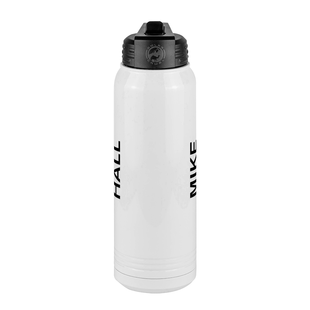 Personalized Water Bottle (30 oz) - Rotated Text - Center View