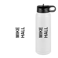 Thumbnail for Personalized Water Bottle (30 oz) - Rotated Text - Design View