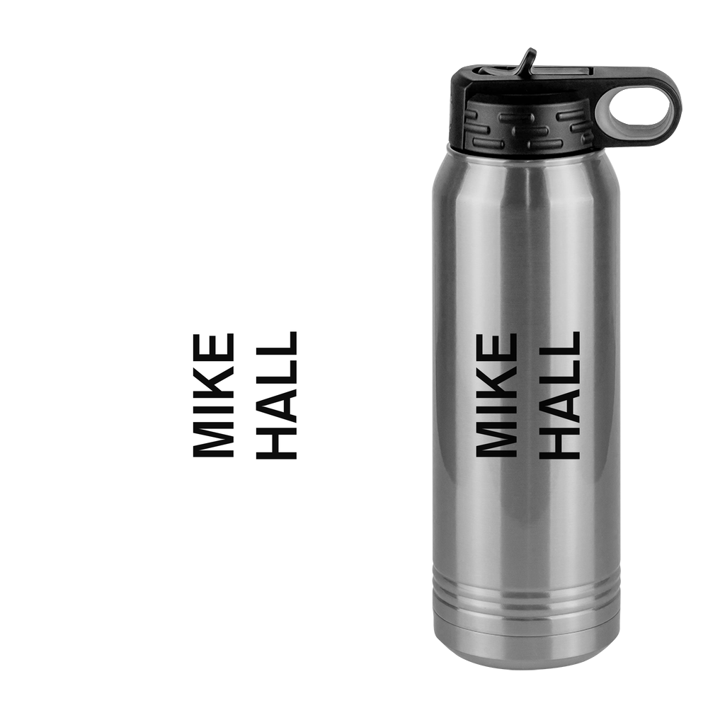 Personalized Water Bottle (30 oz) - Rotated Text - Design View