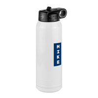Thumbnail for Personalized Water Bottle (30 oz) - Vertical Text - Front Right View