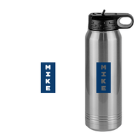 Thumbnail for Personalized Water Bottle (30 oz) - Vertical Text - Design View
