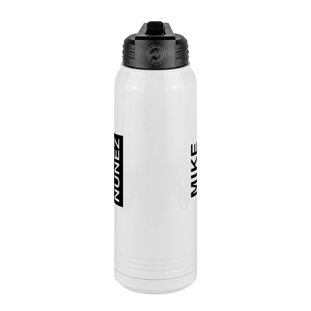 Personalized Water Bottle (30 oz) - Rotated Text - Center View