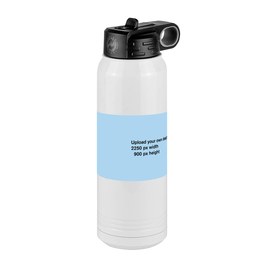 Personalized Water Bottle (30 oz) - Upload Your Art - Front Right View