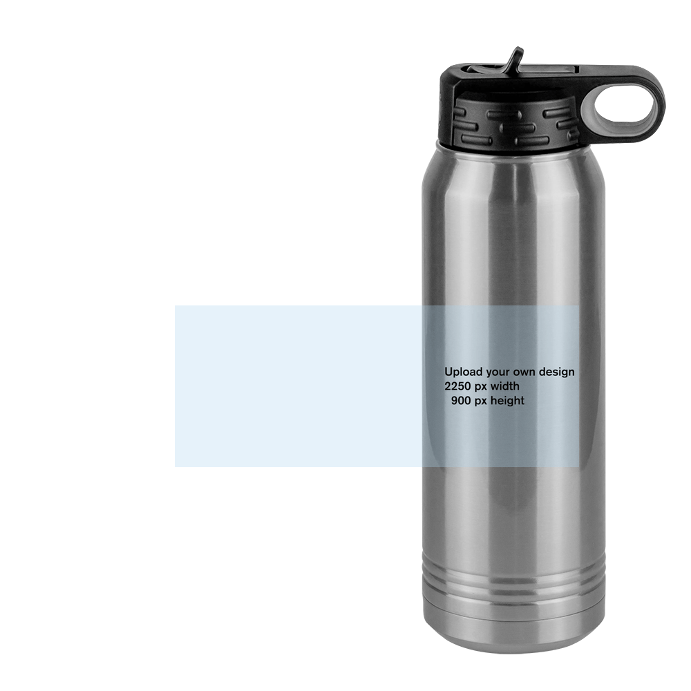 Personalized Water Bottle (30 oz) - Upload Your Art - Design View