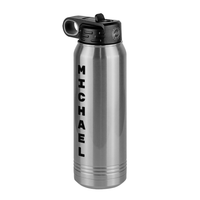 Thumbnail for Personalized Water Bottle (30 oz) - Vertical Text - Front Left View