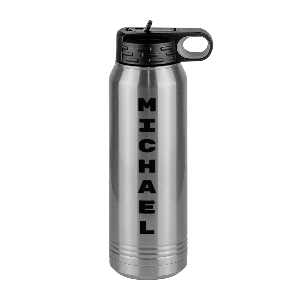 Personalized Water Bottle (30 oz) - Vertical Text - Right View